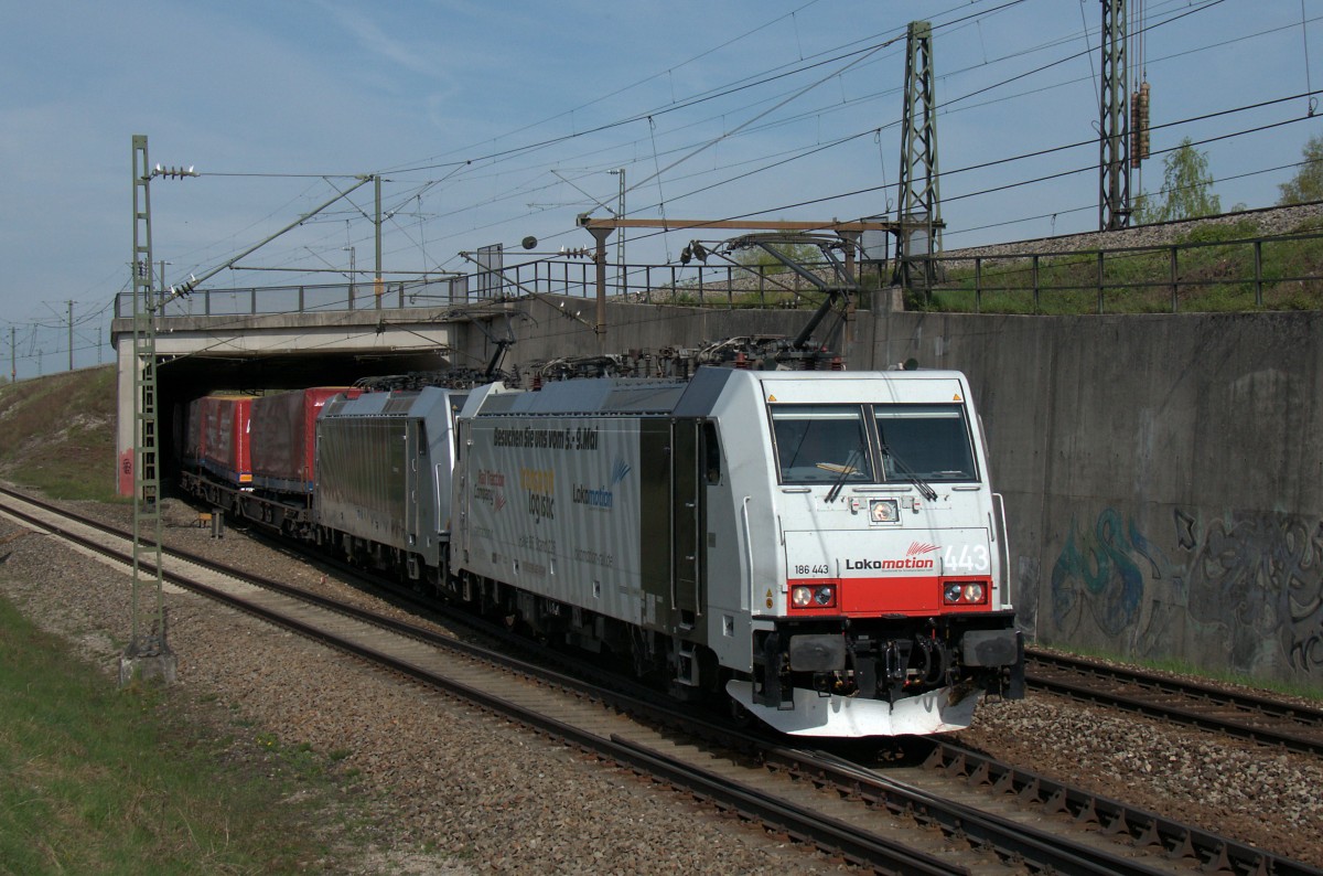 186 442 & 284 am 25.04.15 bei München-Trudering