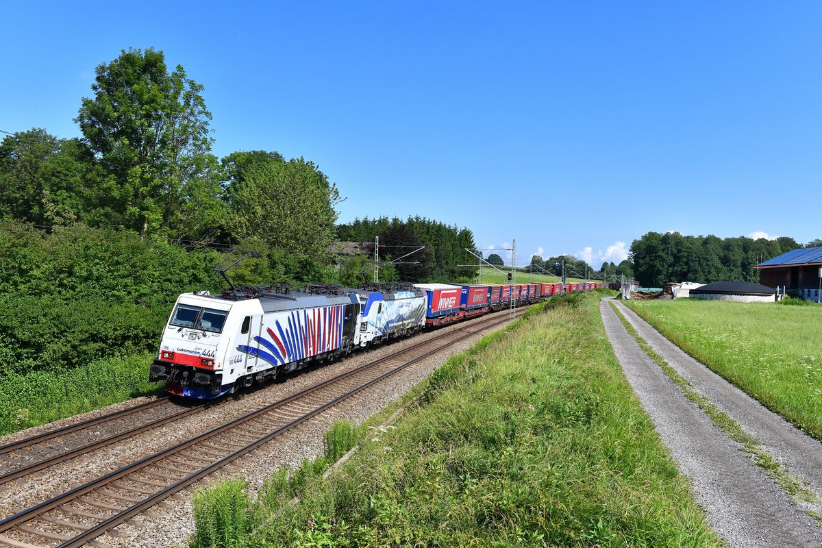 186 444 + 193 773 mit DGS 43139 am 01.08.2019 bei Vogl. 