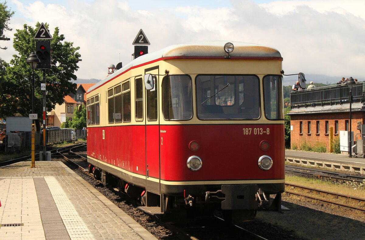 187 013 im Bahnhof Wernigerode am 21.05.2022