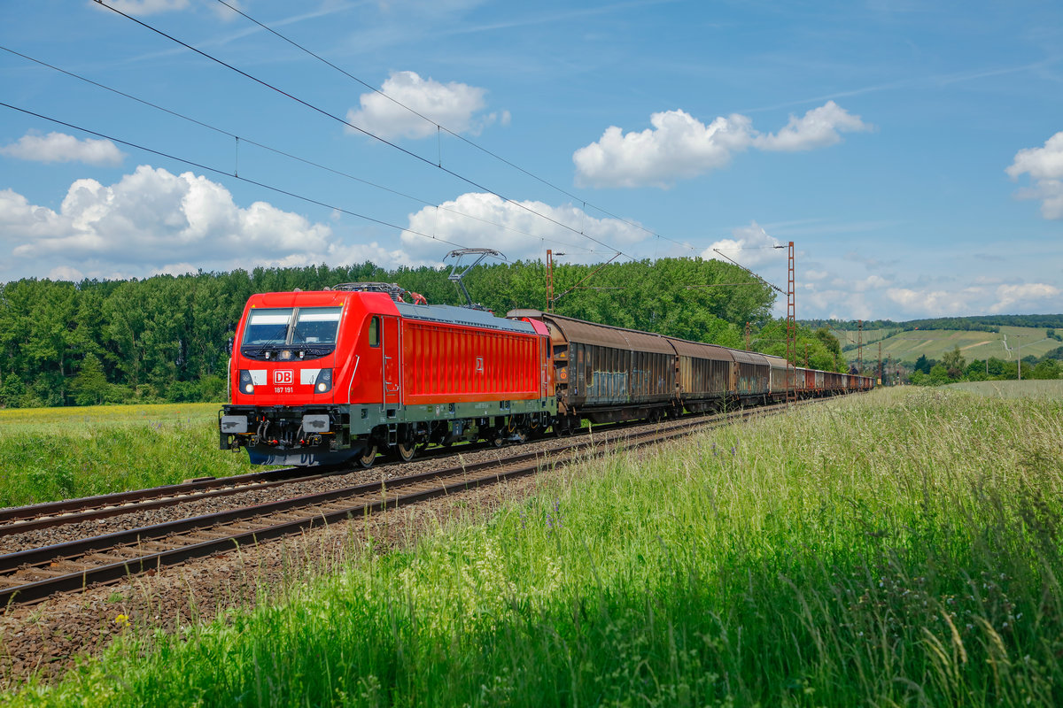 187 191 DB in Retzbach Zellingen, am 01.06.2019.
