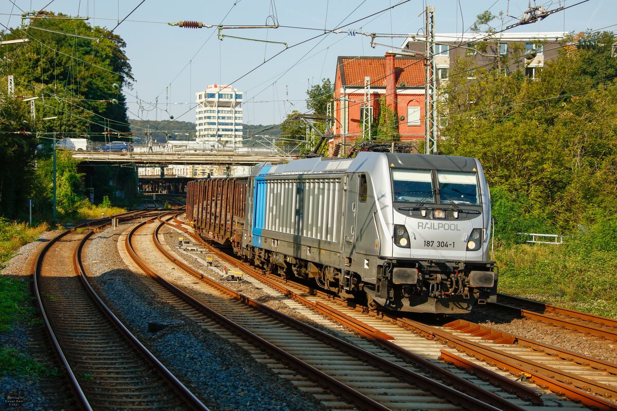187 304-1 Railpool in Wuppertal, September 2021.