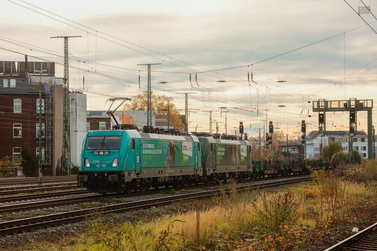188 066 CFL Cargo & 188 069 CFL Cargo  #ECOLOGISTICS  in K�ln, November 2025. 
