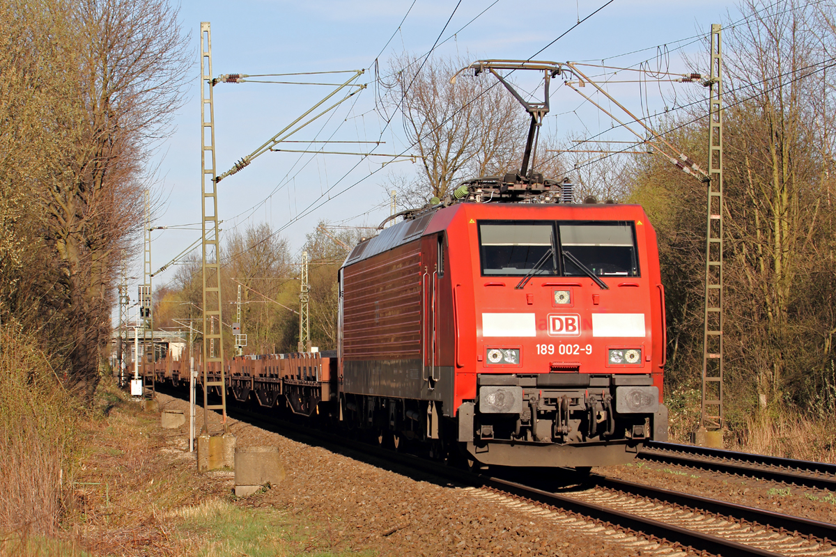 189 002-9 auf der Hamm-Osterfelder Strecke in Recklinghausen 20.3.2014