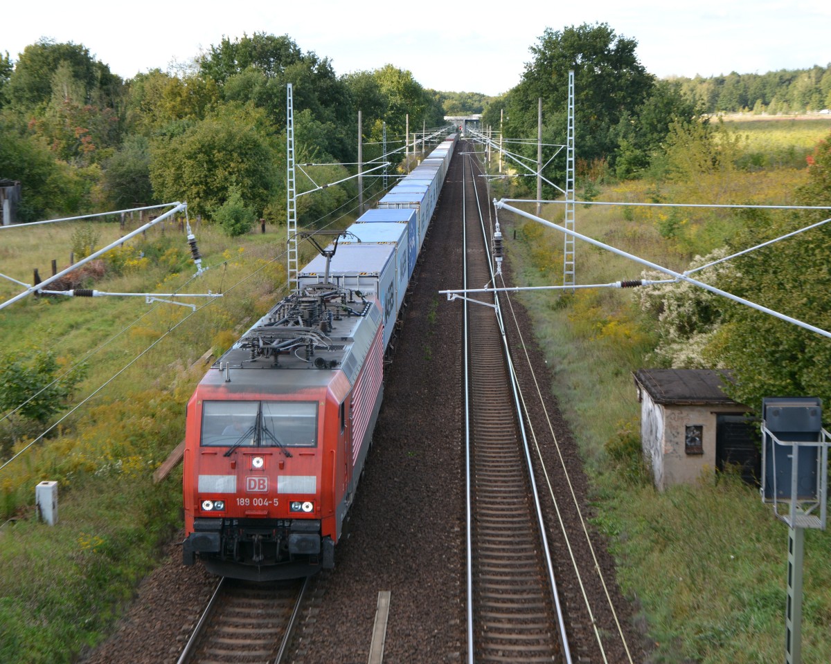 189-004-5 am 29.9.2015 in Marquardt. Aufnahmestandort: Öffentliche Fußgängerbrücke.