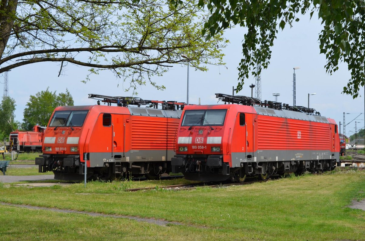 189 011-0 & 189 058-1 in Leipzig Engelsdorf 19.05.2016