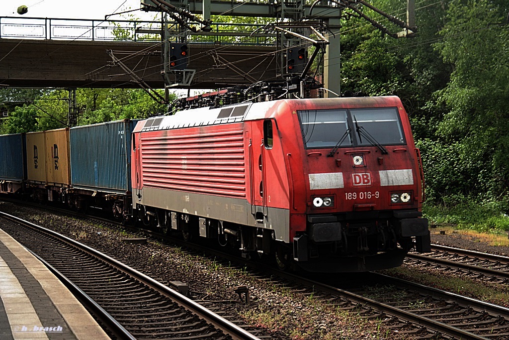 189 016-9 zog einen containerzug am 02.05.14 durch hh-harburg