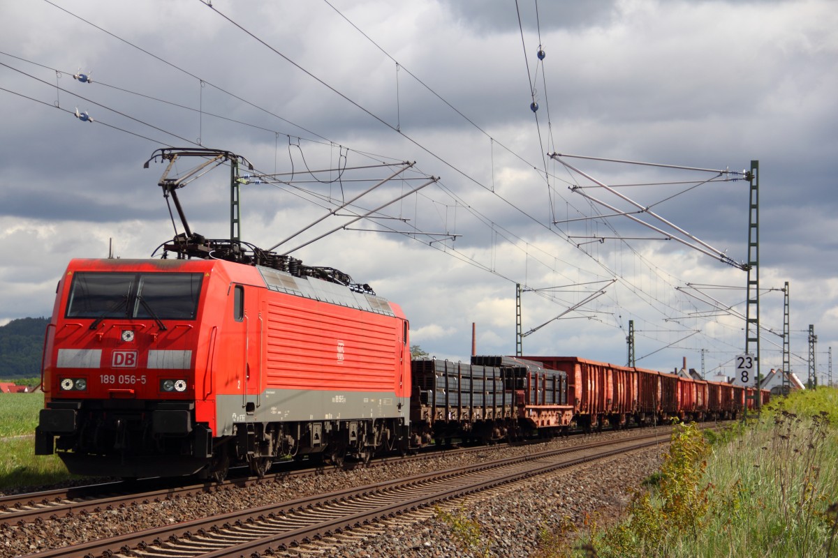 189 056-5 DB Schenker bei Staffelstein am 12.05.2014.