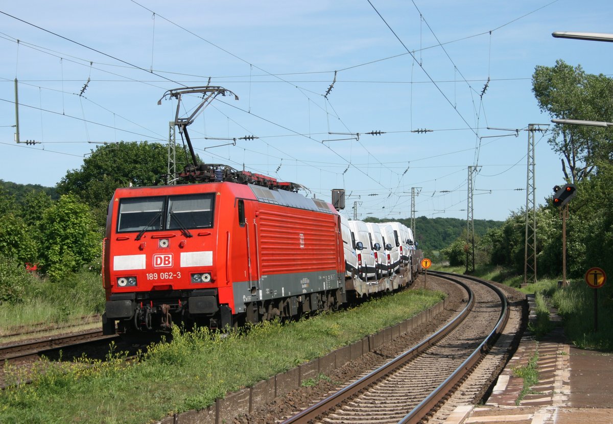 189 062 mit EZ 45474 (Poznan Franowo–Seelze Rbf) am 01.06.2017 in Frellstedt