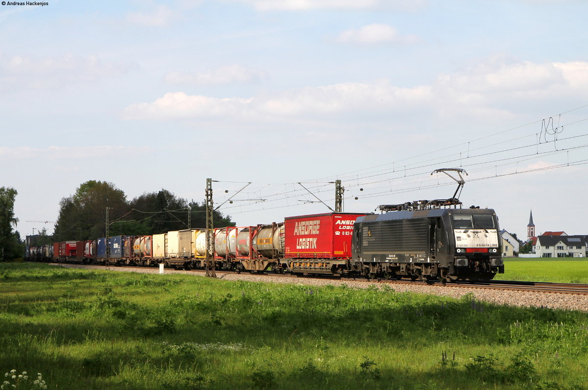 189 092-0 mit einem KV Zug bei Blankenloch 9.5.17