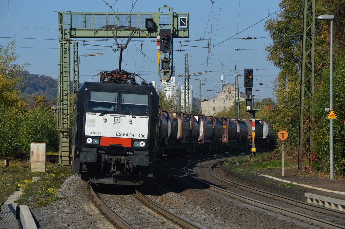 189 106 in Oberlahnstein bei der Durchfahrt.

Aufnahme Ort: Oberlahnstein
Aufnahme Datum
