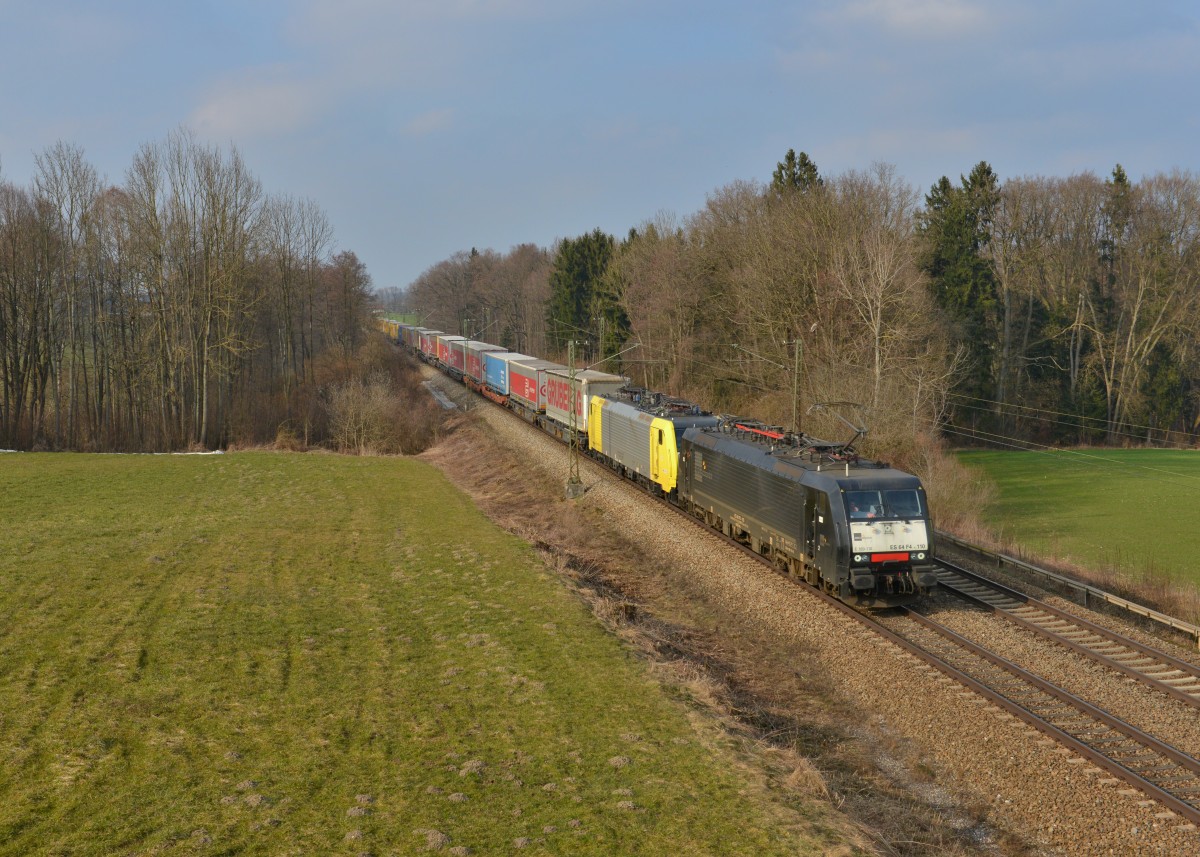 189 110 + 189 989 mit TEC 43109 am 14.03.2015 bei Gutmart. 