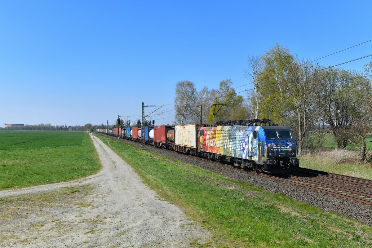 189 206 mit DGS 41411 am 17.04.2019 bei Woltorf. 