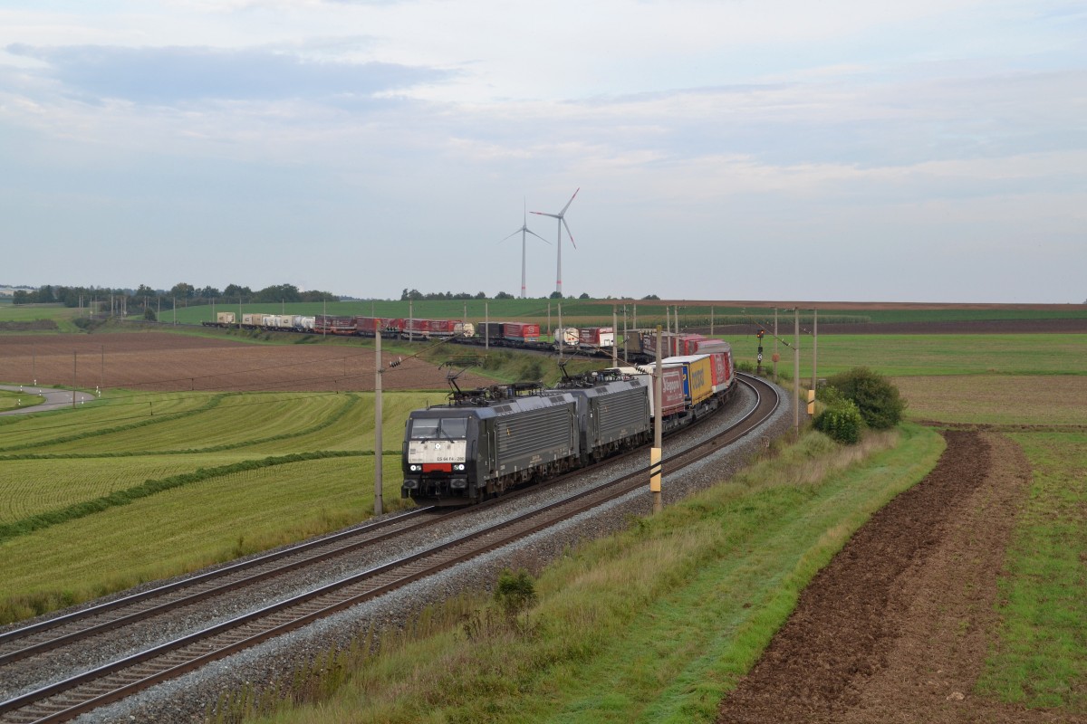 189 280 + 189 938 mit Gruber-KV am 18.09.2014 zwischen Herrberchtheim und Uffenheim