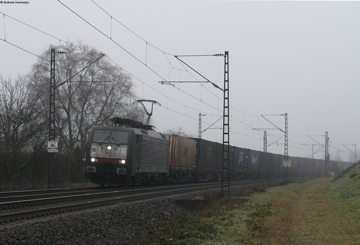 189 282-7 mit einem Containerzug bei Kollmarsreute 16.12.16