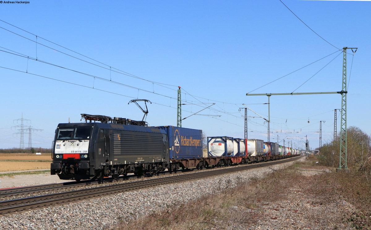 189 289-2 mit dem DGS 40221 (Kijhoek NOord-Mortara) bei Schliengen 31.3.20