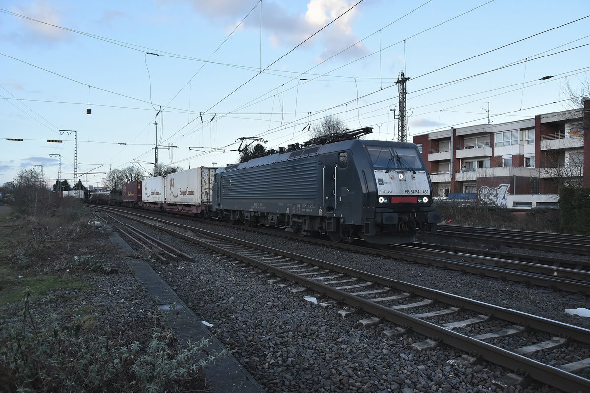 189 451 mit einem Klv gen Aachen West am Sonntagnachmittag den 11.2.2018