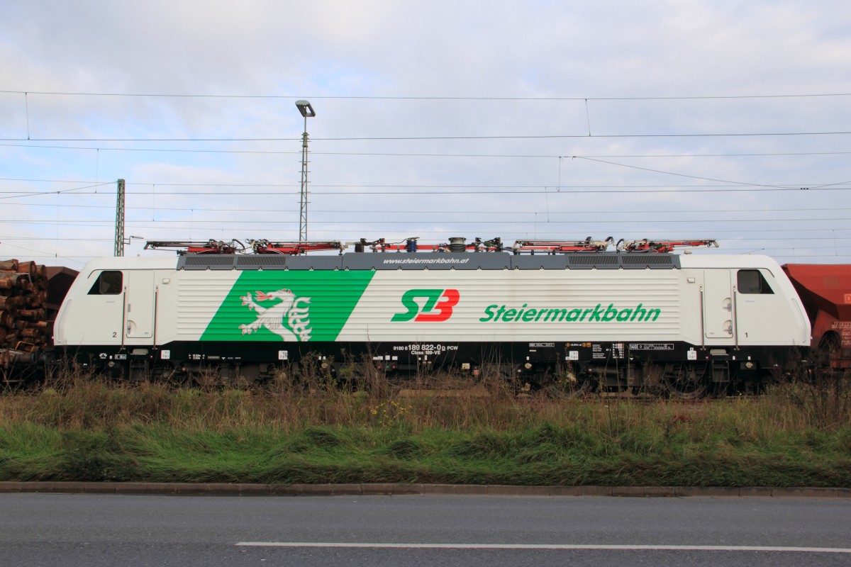 189 822-0 Steiermarkbahn abgestellt in Coburg am 23.10.2014.