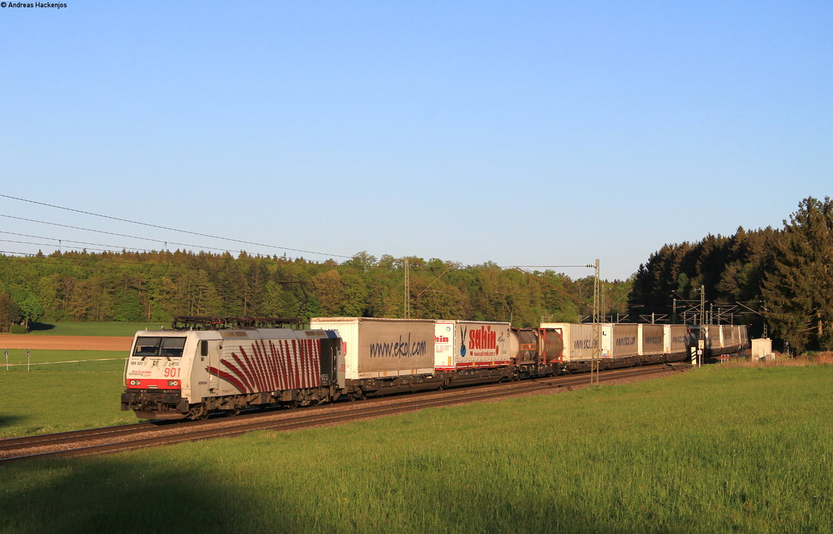 189 901-2 mit dem DGS 41856 (Trieste Campo Marzio-Köln Eifeltor) bei Gurgelhau 6.5.20