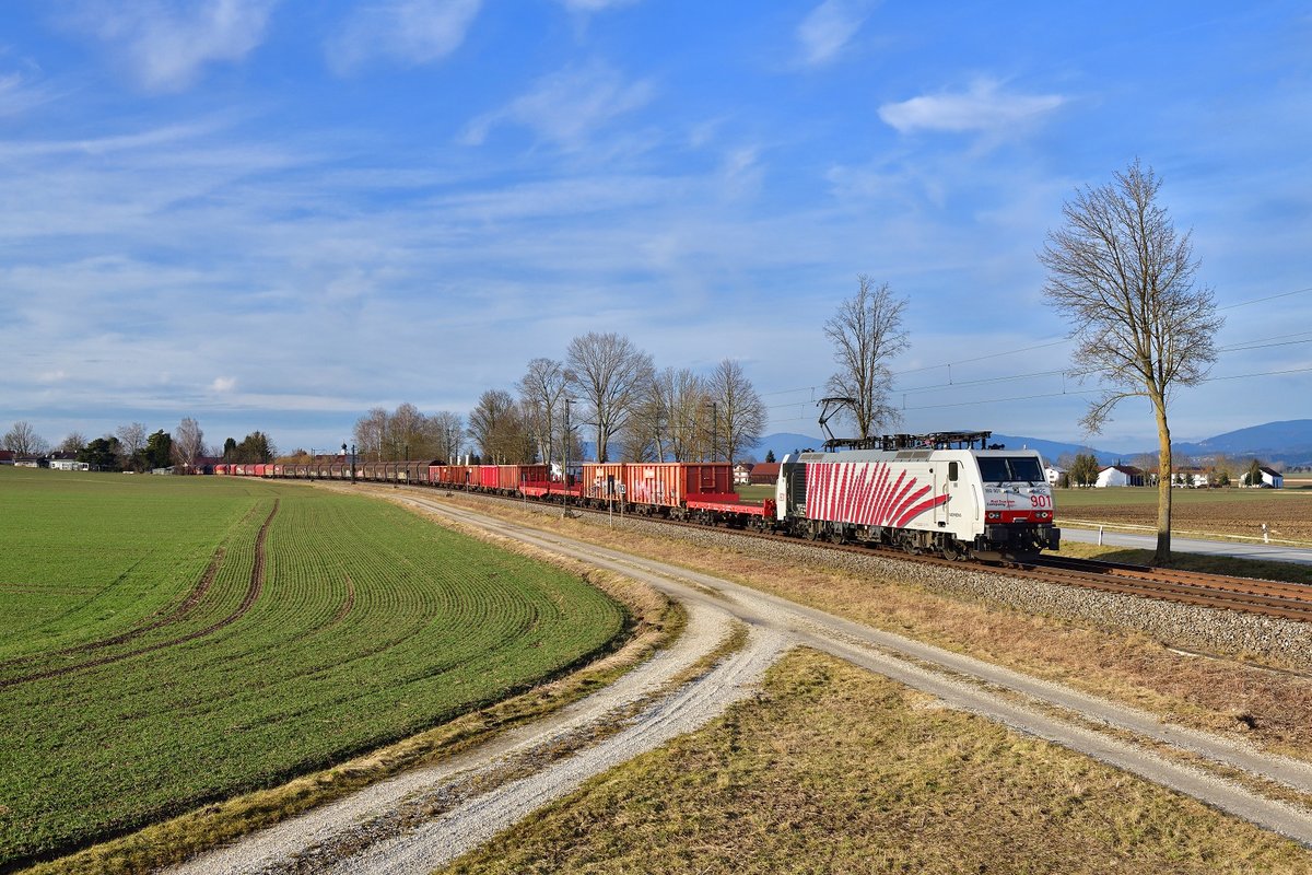 189 901 mit DGS 46661 am 15.02.2020 bei Langenisarhofen.