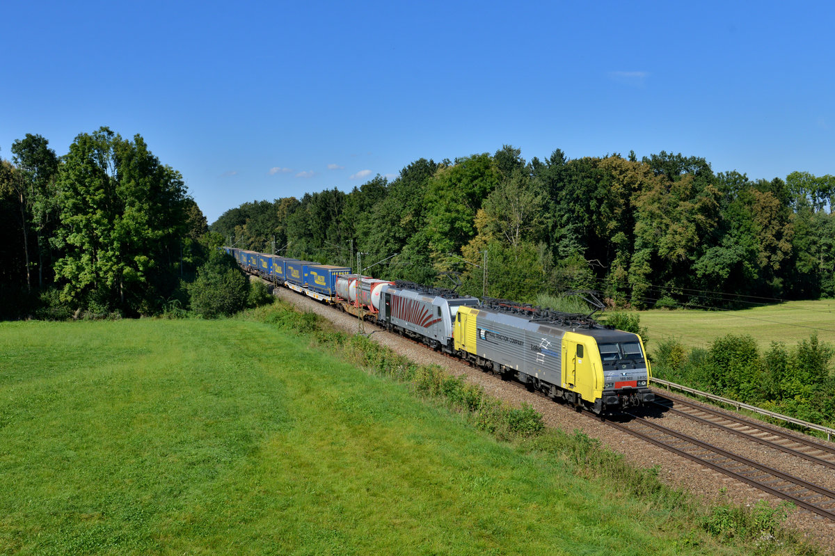 189 903 + 186 283 mit DGS 43115 am 08.09.2016 bei Gutmart. 