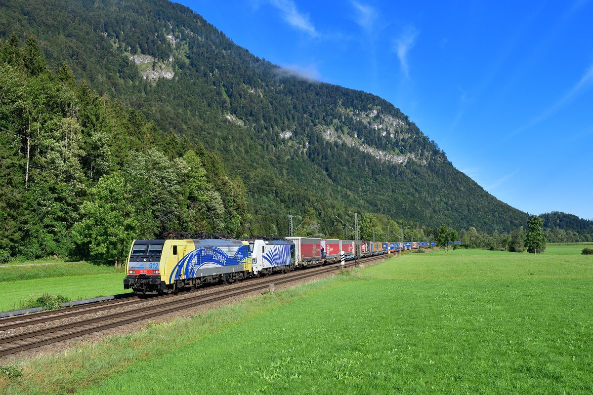 189 912 + 193 772 mit DGS 40699 am 25.08.2020 bei Niederaudorf.