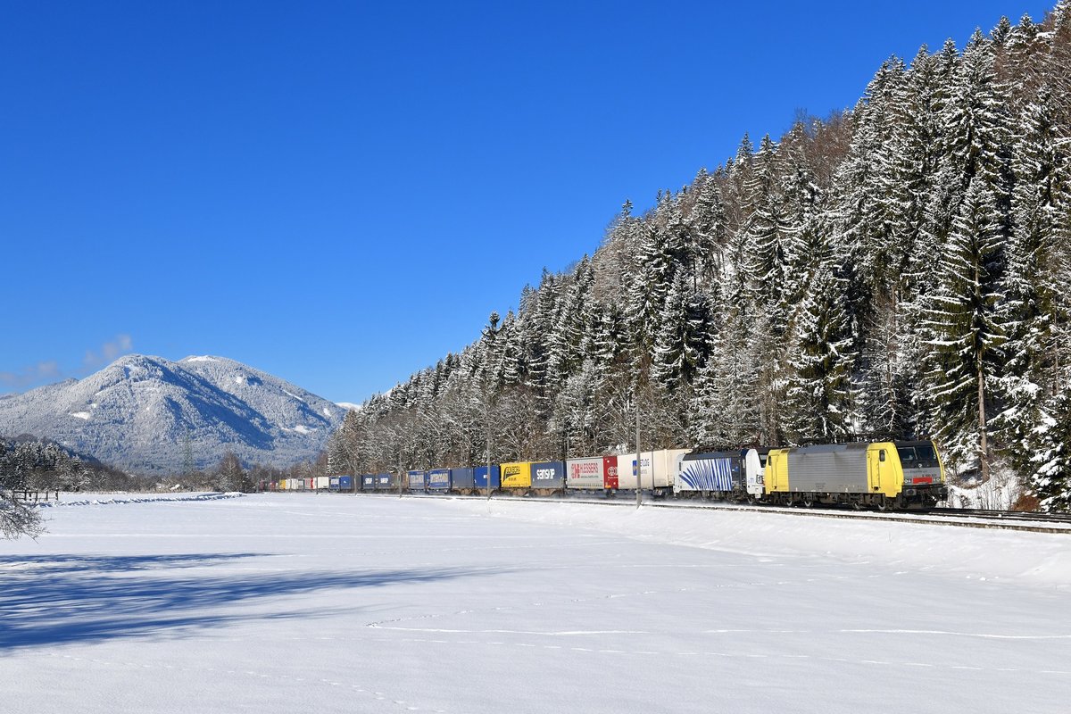 189 931 + 193 771 mit TEC 41850 am 14.02.2019 bei Pöckau.