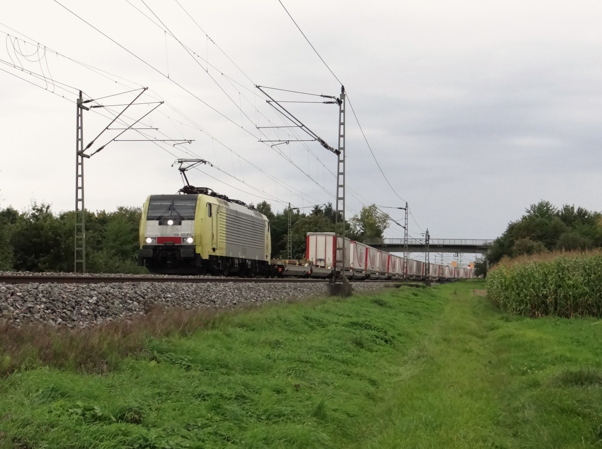 189 989 zu sehen am 24.09.14 mit dem Mars-Zug in Neu-Ulm.
