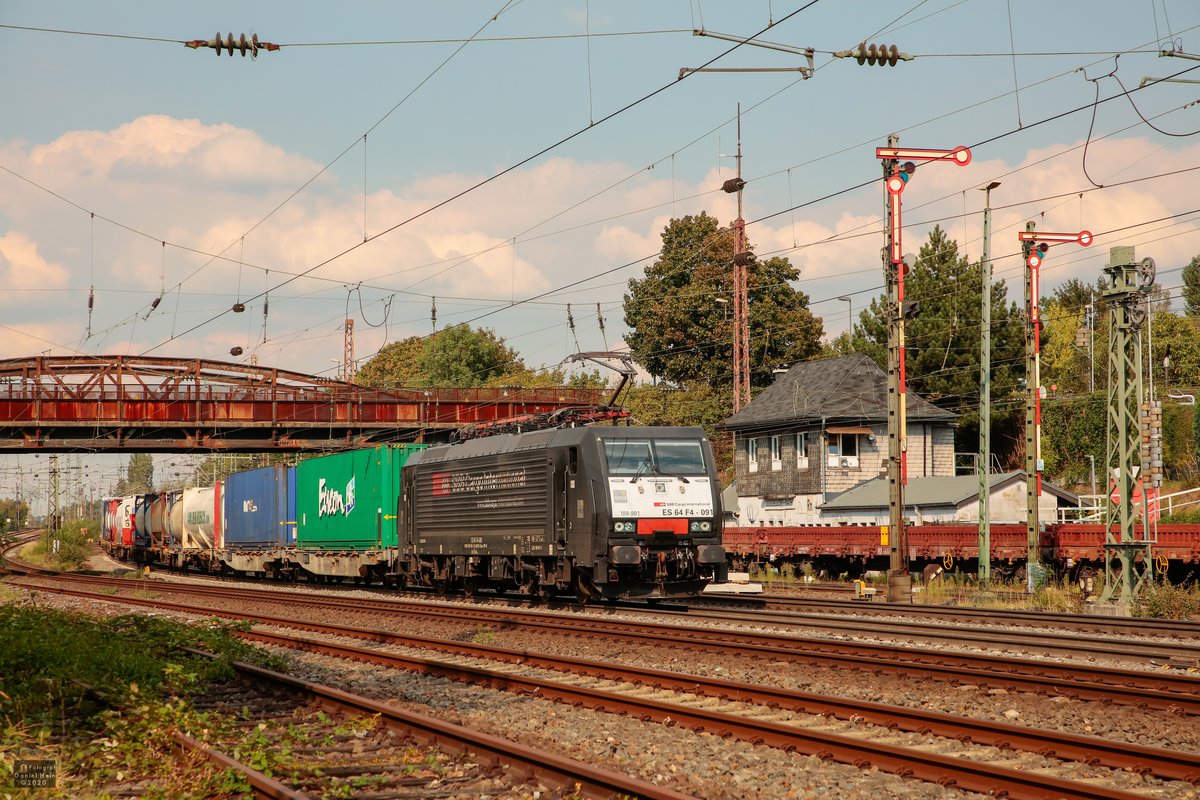 189 991 MRCE/SBB Cargo International in Düsseldorf Rath, September 2020.