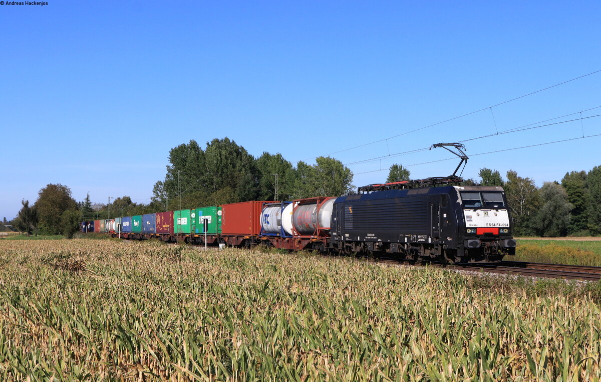 189 994-7 mit dem DGS 40031 (Kijfhoek Noord-Melzo Scalo) bei Riegel 23.9.21
