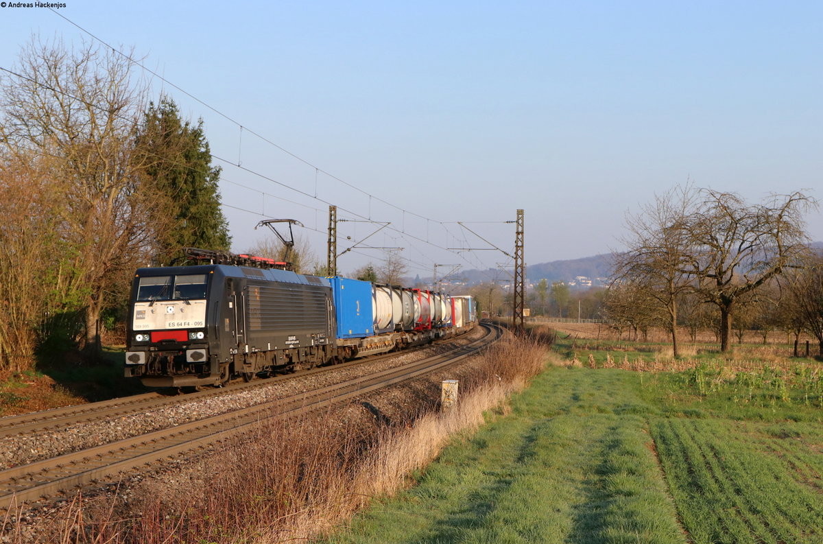189 995-4 mit dem DGS 403137 (Kijfhoek Noord-Gallarate) bei Kollmarsreute 19.3.20
