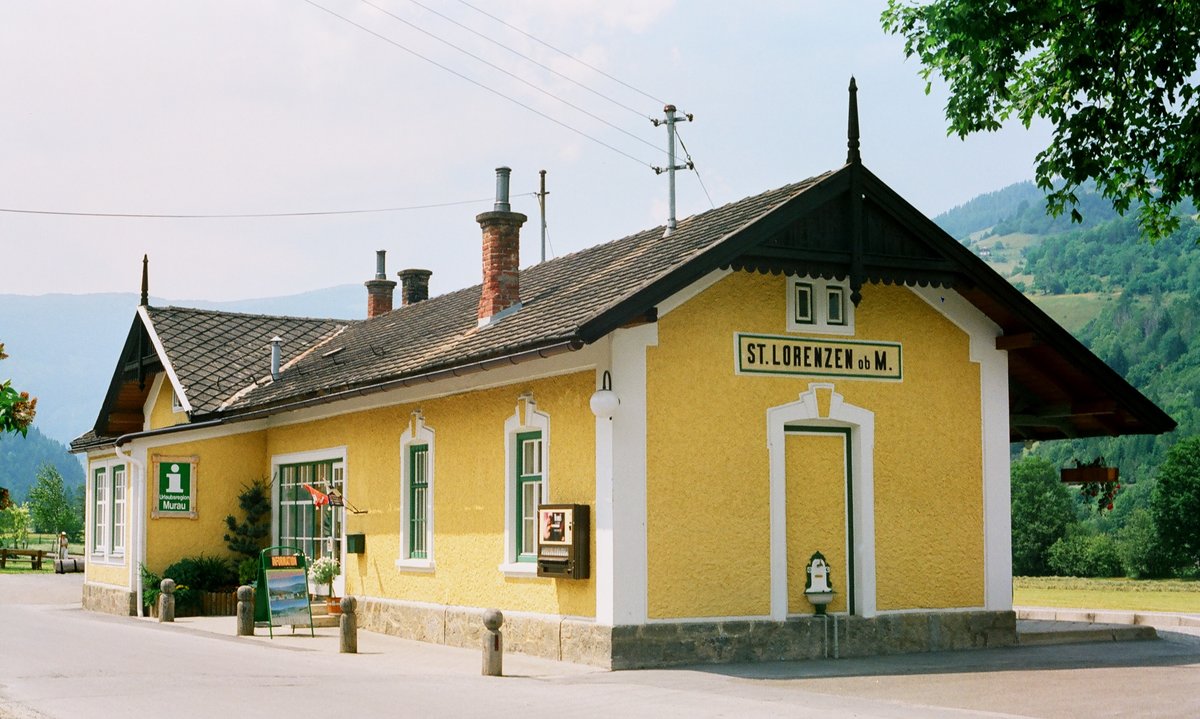 19.06.1994, Österreich, Murtalbahn, Bahnhof  St.Lorenzen