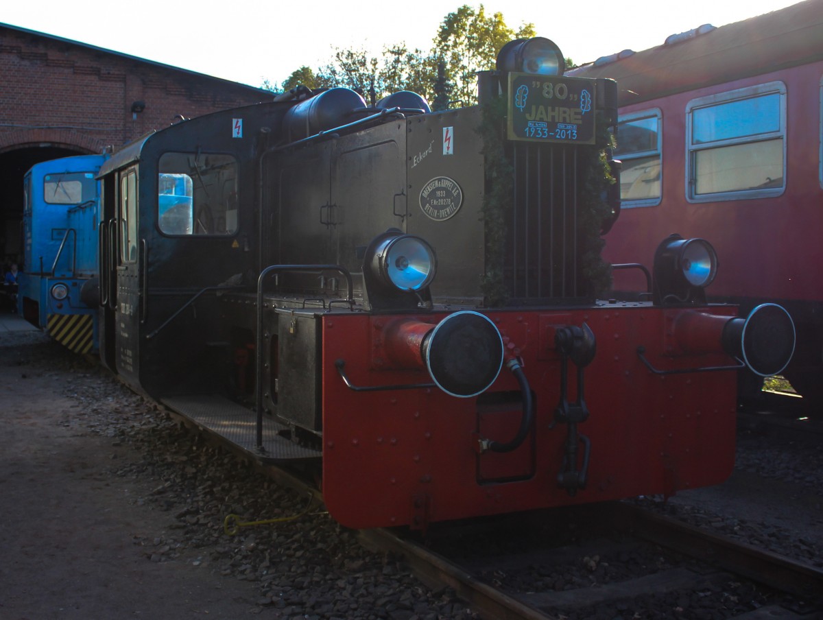 19.10.13 / die K 4184 (100 284-9 / 80 Jahre (1933-2013)) bei der Fahrzeugausstellung im Bahnmuseum Leipzig