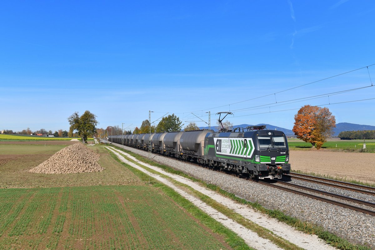 193 208 mit DGS 43981 am 31.10.2018 bei Langenisarhofen. 