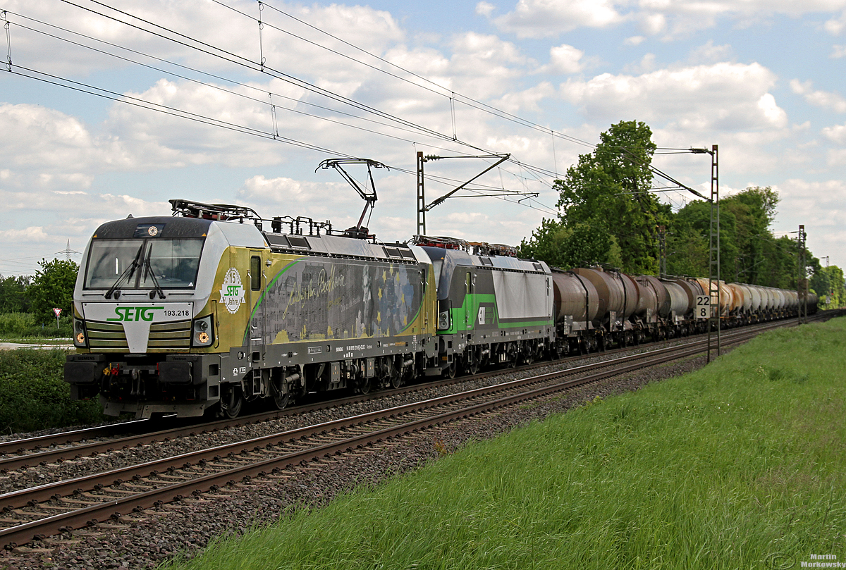 193 218 mit 193 746 bei Bornheim am 12.05.2019