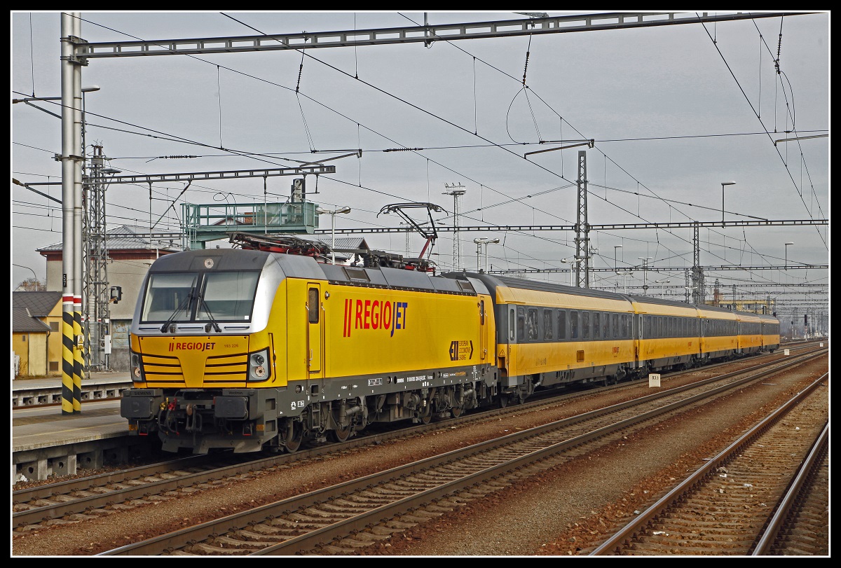 193 226 mit Regiojet in Breclav am 25.02.2019.