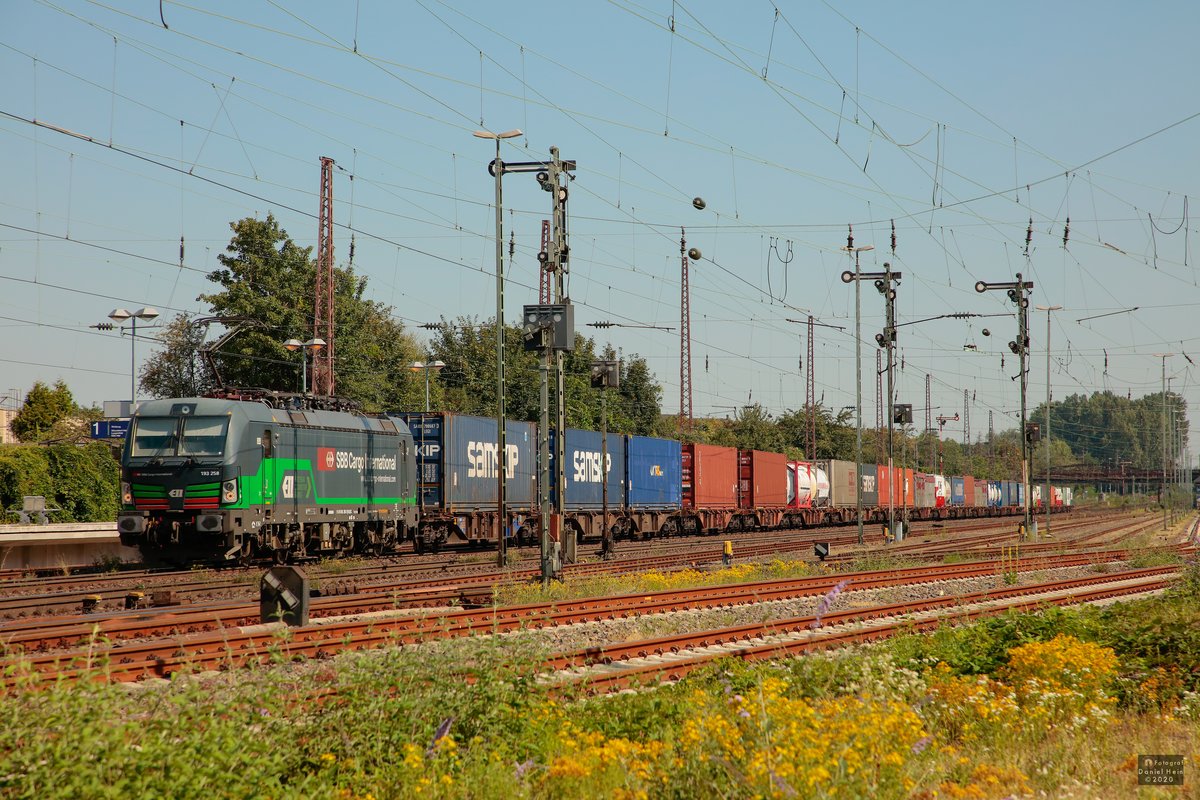 193 258 ELL/SBB Cargo International in Düsseldorf Rath, August 2020.