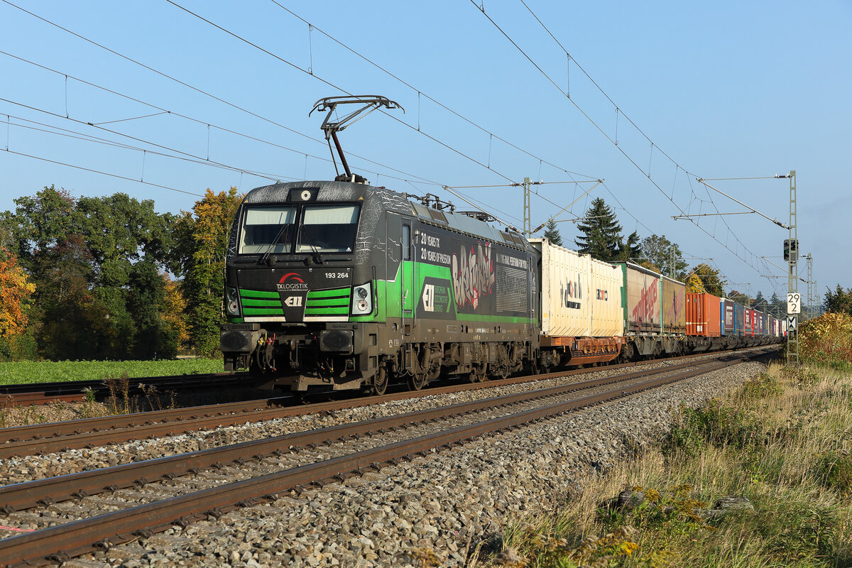 193 264 ELL/TXL  Born to rail   am 16.10.2025 bei Eglharting.