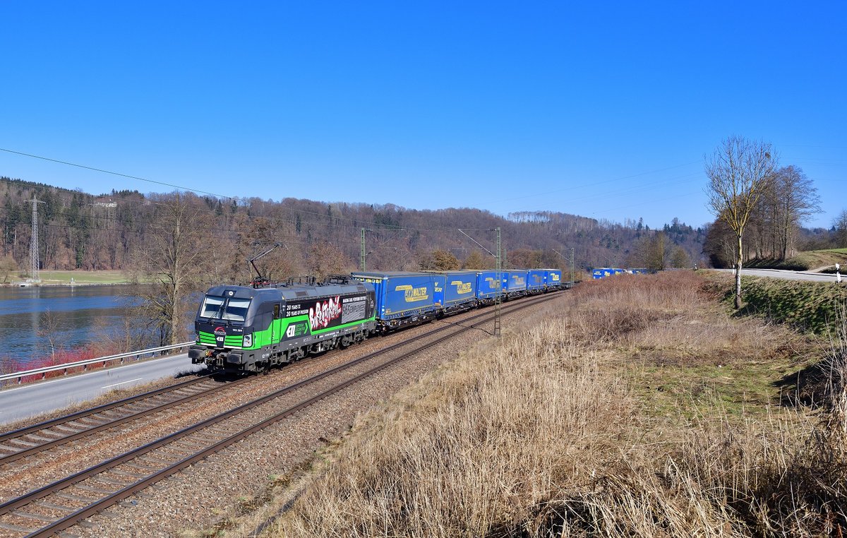 193 264 mit DGS 43946 am 02.03.2021 bei Sandbach.