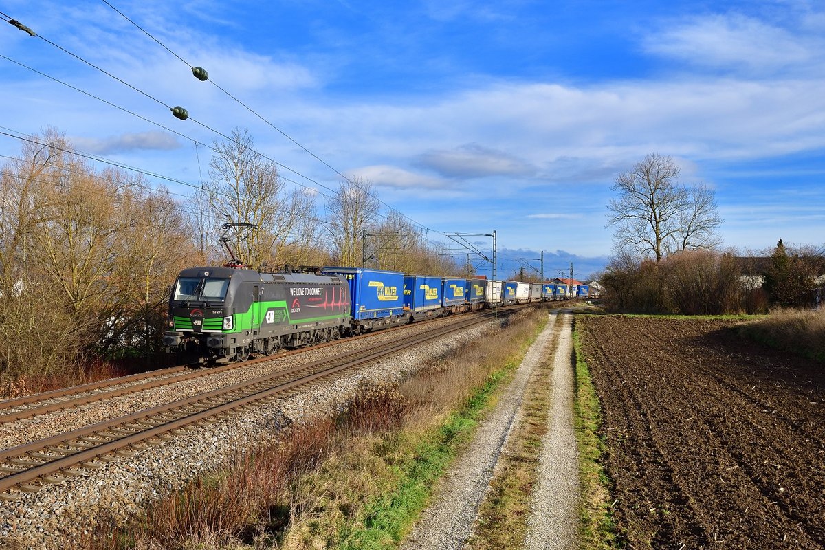 193 274 mit DGS 41160 am 08.12.2019 bei Langenisarhofen.