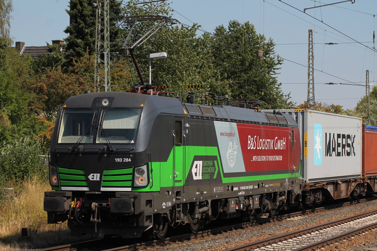 193 284 am 16.08.2018 mit Containern in Eichenberg.