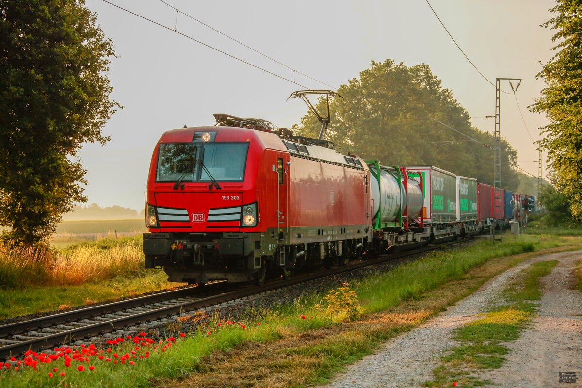 193 303 DB Vectron in Boisheim, Juni 2021.