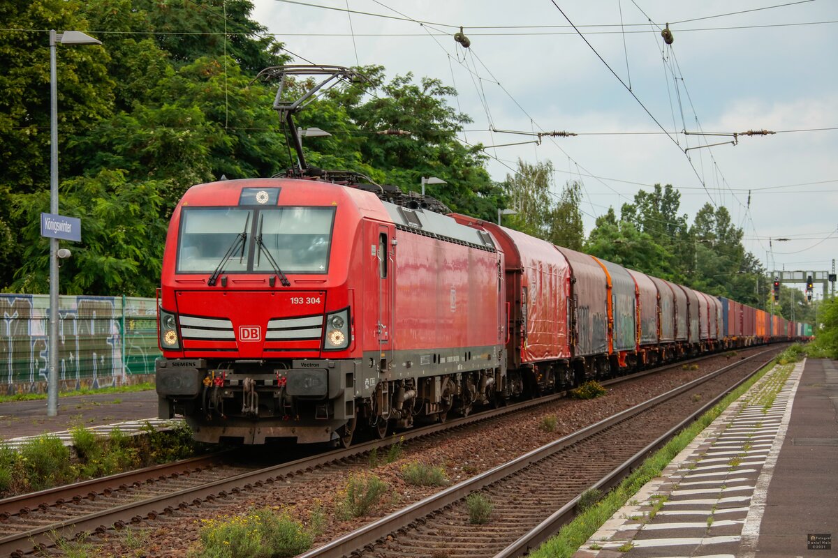 193 304 DB Vectron in Königswinter, Juli 2021.