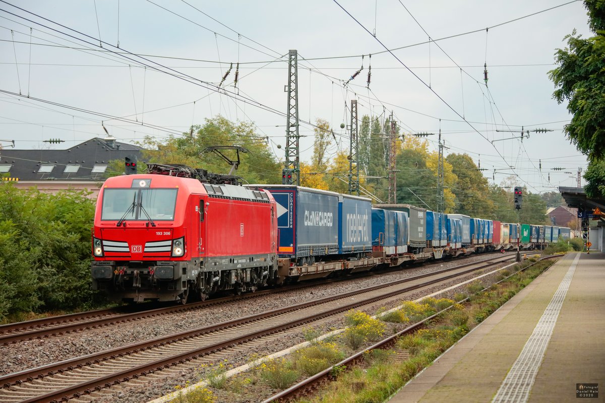 193 306 DB Vectron in Hilden, Oktober 2020.