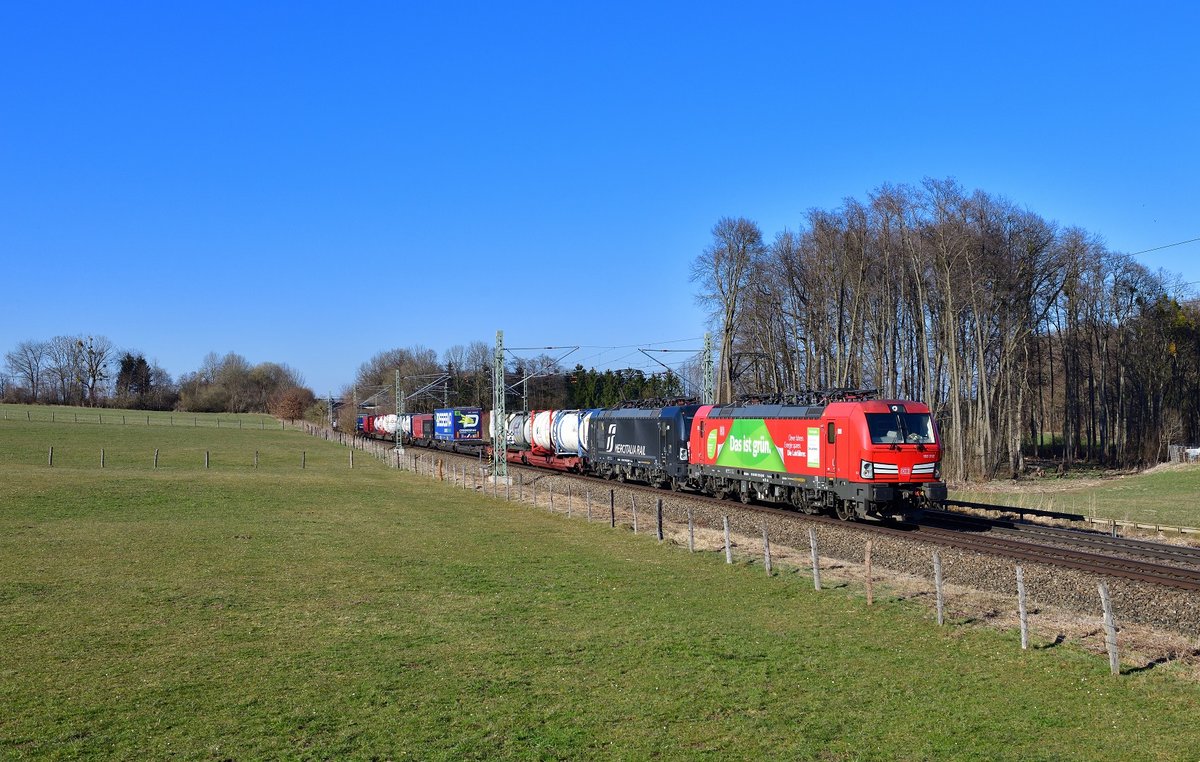 193 312 + 193 70x mit einem KLV am 24.03.2021 bei Vogl.