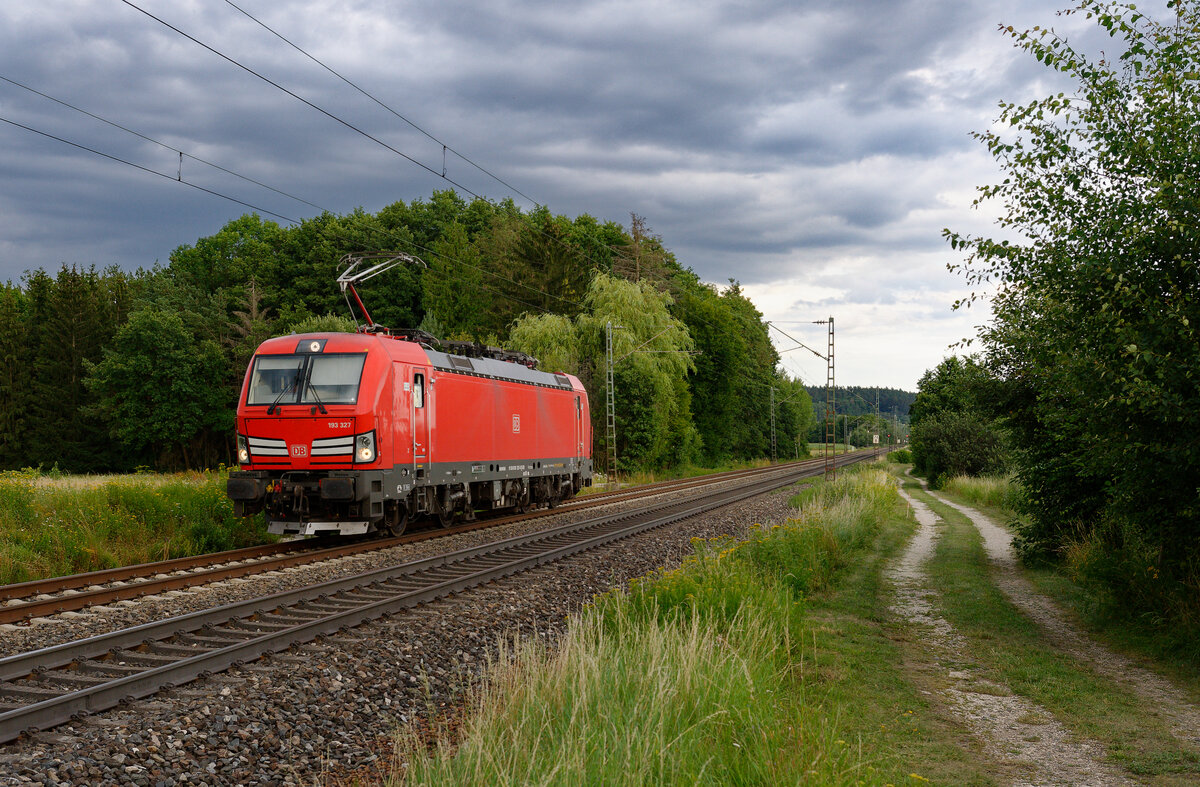 193 321 DB Cargo als Lz bei Postbauer-Heng Richtung Nürnberg, 24.07.2020