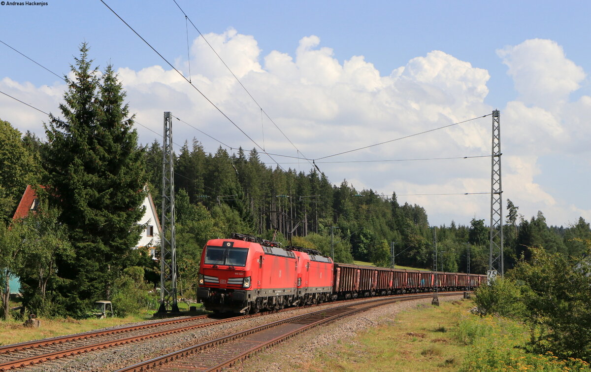 193 322 und 193 356-3 mit dem EZ 48602 (Reggio Emilia-Limburg(Lahn)) bei Peterzell 14.8.21