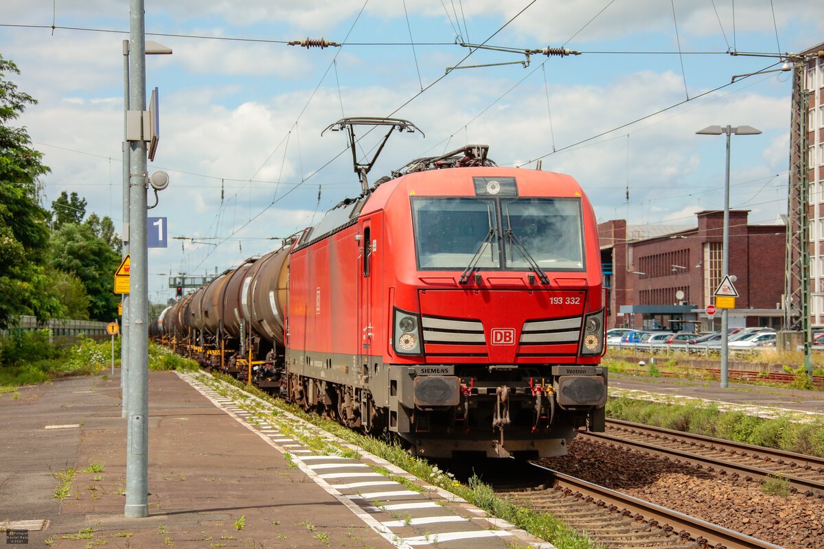 193 332 DB Vectron in Königswinter, Juli 2021.