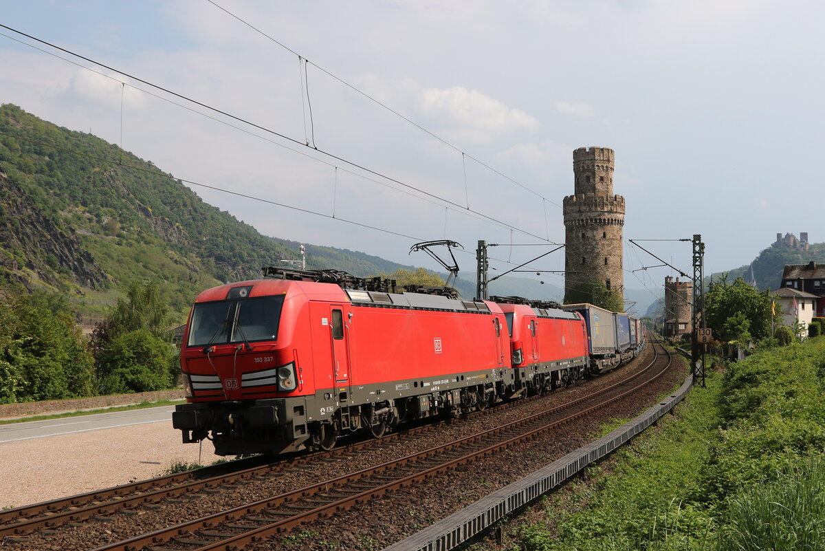 193 337 & 193 xxx am 4. Mai 2022 bei Oberwesel am Rhein.