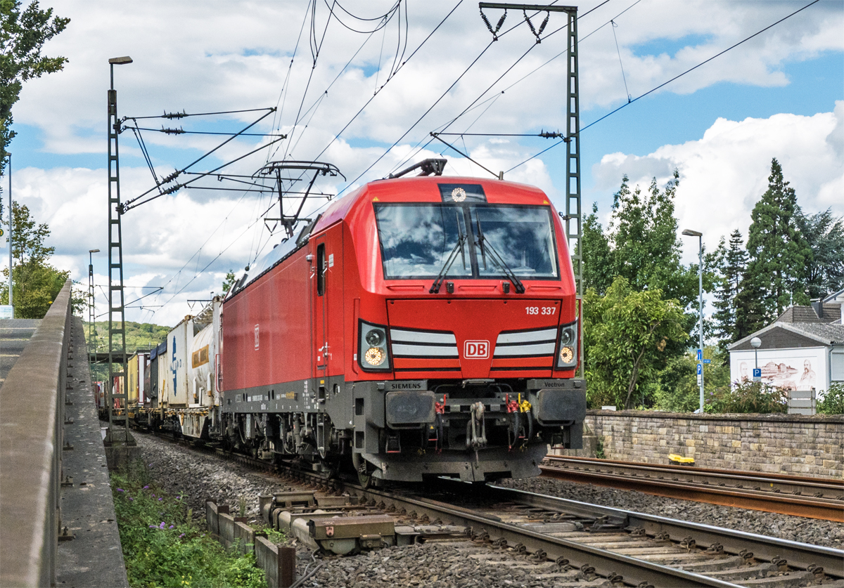 193 337 DB gem. Güterzug durch Remagen - 29.08.2020