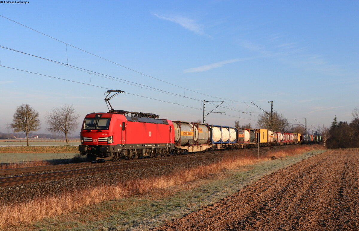 193 340-7 mit dem KT 41059 (Maasvlakte West - Basel SBB GB) bei Riegel 1.3.22